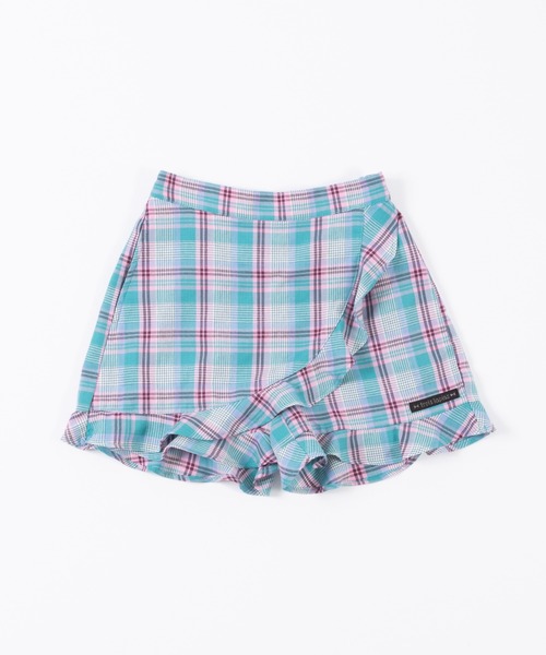 trois lapins kp(トロワラパンケーピー)の「先染めヘリンボーンチェック ラップキュロット(110~130)(その他パンツ・キッズ・グリーン・110cm/120cm/130cm)」の5枚目の写真