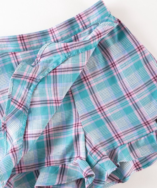 trois lapins kp(トロワラパンケーピー)の「先染めヘリンボーンチェック ラップキュロット(110~130)(その他パンツ・キッズ・グリーン・110cm/120cm/130cm)」の7枚目の写真