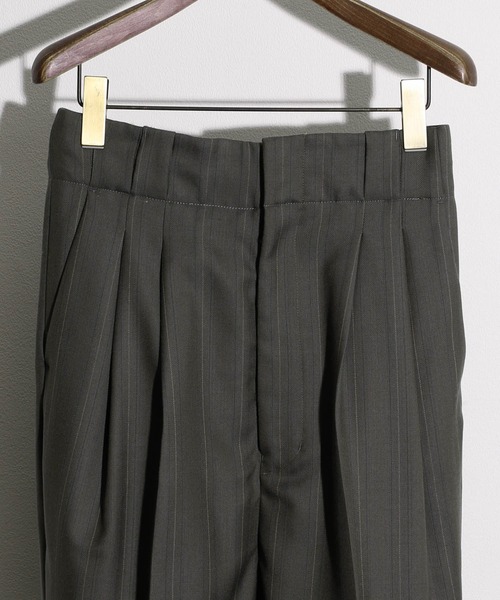 JANESMITH（ジェーンスミス）の「JANESMITH ジェーンスミス / ストライプタックスラックス / PT-#720L ST（スラックス・レディース・グリーン・36）」の7枚目の写真