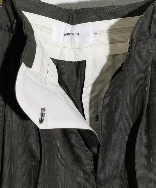 JANESMITH（ジェーンスミス）の「JANESMITH ジェーンスミス / ストライプタックスラックス / PT-#720L ST（スラックス・レディース・グリーン・36）」の14枚目の写真