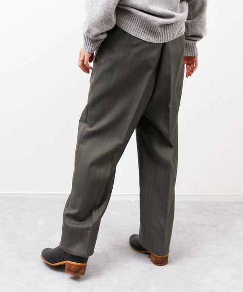 JANESMITH（ジェーンスミス）の「JANESMITH ジェーンスミス / ストライプタックスラックス / PT-#720L ST（スラックス・レディース・グリーン・36）」の5枚目の写真