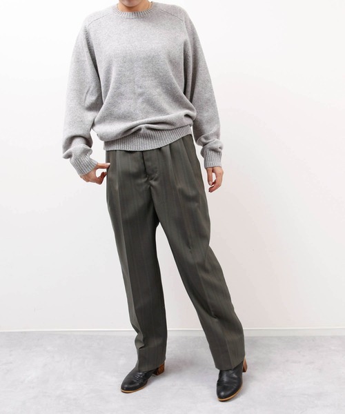 JANESMITH（ジェーンスミス）の「JANESMITH ジェーンスミス / ストライプタックスラックス / PT-#720L ST（スラックス・レディース・グリーン・36）」の2枚目の写真