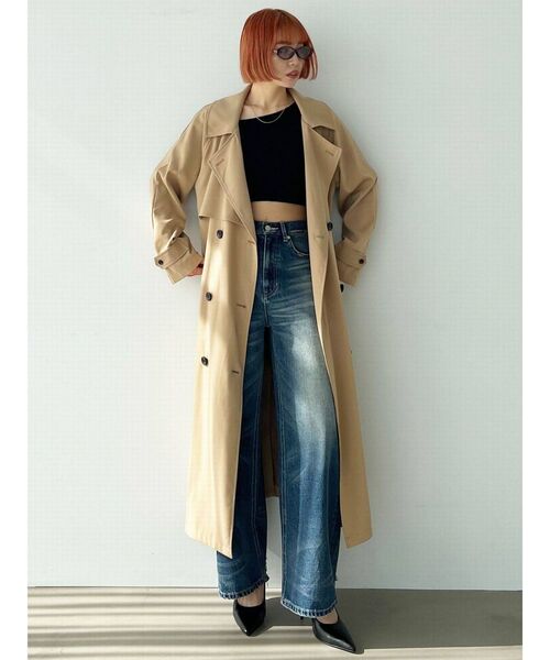 EMODA（エモダ）の「スーパーマキシトレンチコート（トレンチコート・レディース・ベージュ/グリーン/アイボリー・FREE）」の11枚目の写真
