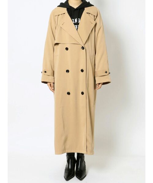EMODA（エモダ）の「スーパーマキシトレンチコート（トレンチコート・レディース・ベージュ/グリーン/アイボリー・FREE）」の5枚目の写真