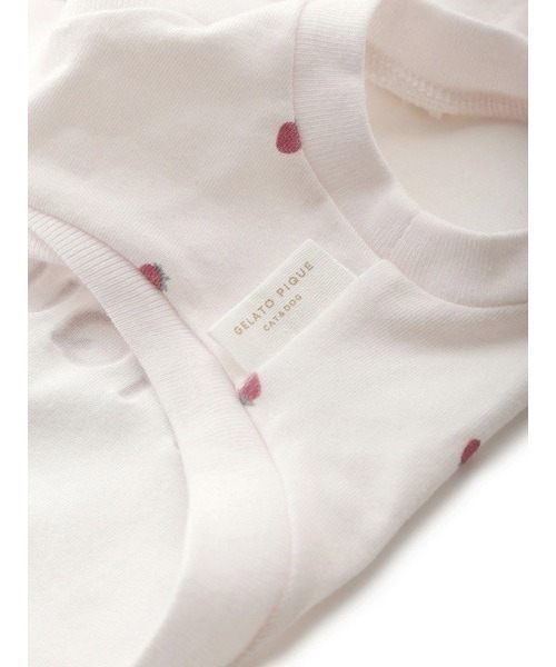 gelato pique（ジェラートピケ）の「【CAT&DOG】【販路限定商品】　コットンモダールストロベリー柄フーディ（ペットウェア・レディース・ピンク・SMALL/MEDIUM/LARGE）」の7枚目の写真