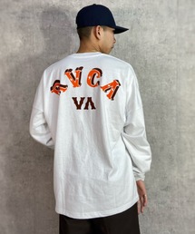 【ムラサキスポーツ別注】RVCA/ルーカ オーバーサイズロンT バックプリントTシャツ/クルーネック ロングスリーブTee BD041-058