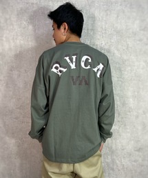 【ムラサキスポーツ別注】RVCA/ルーカ オーバーサイズロンT バックプリントTシャツ/クルーネック ロングスリーブTee BD041-058