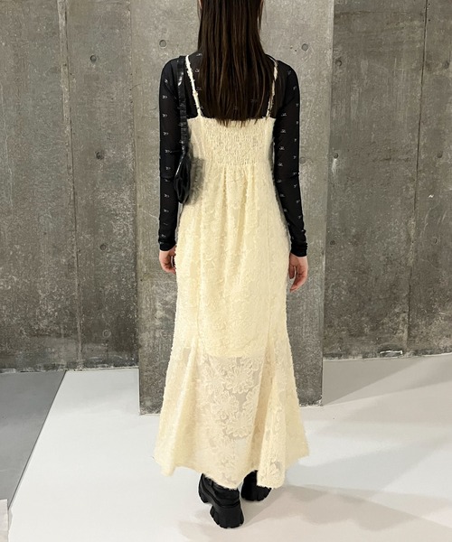 EPIMI E'PIMMY（エピミエピミー）の「ジャガードマーメイドキャミワンピ（ワンピース・レディース・アイボリー/ブラック・MEDIUM）」の5枚目の写真