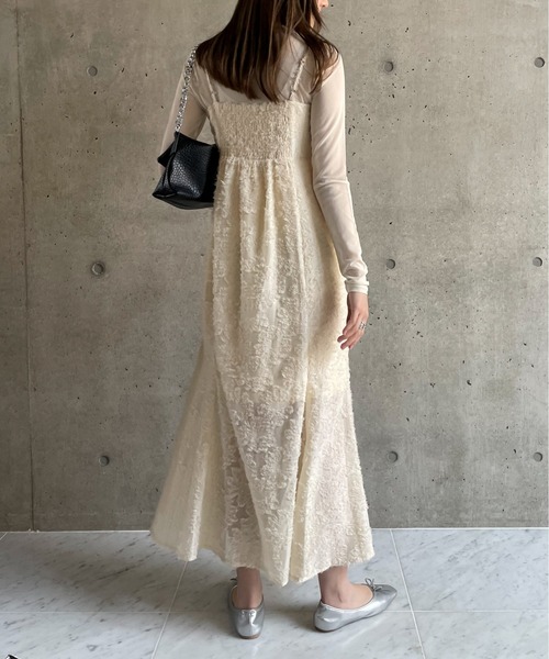 EPIMI E'PIMMY（エピミエピミー）の「ジャガードマーメイドキャミワンピ（ワンピース・レディース・アイボリー/ブラック・MEDIUM）」の19枚目の写真