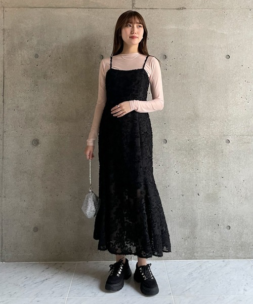 EPIMI E'PIMMY（エピミエピミー）の「ジャガードマーメイドキャミワンピ（ワンピース・レディース・アイボリー/ブラック・MEDIUM）」の22枚目の写真