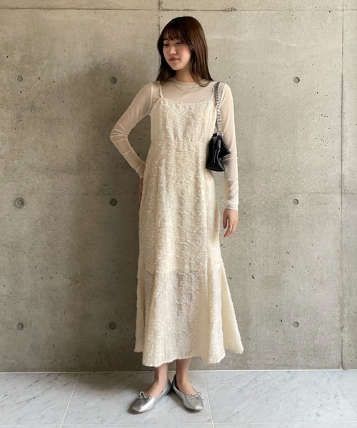 EPIMI E'PIMMY（エピミエピミー）の「ジャガードマーメイドキャミワンピ（ワンピース・レディース・アイボリー/ブラック・MEDIUM）」の18枚目の写真