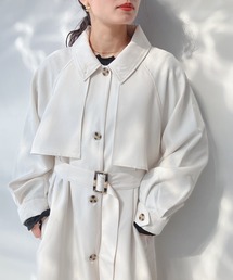 AS KNOW AS plus | ○2WAYカラー ボリューム袖コート(ステンカラーコート)