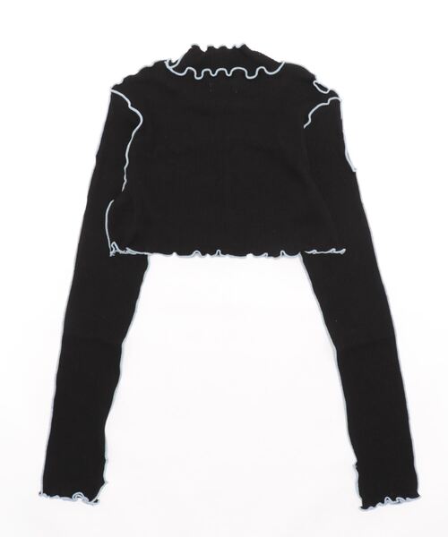 lil lilly トップス lilLilly（リルリリー）の「カットアウトショートリブトップス