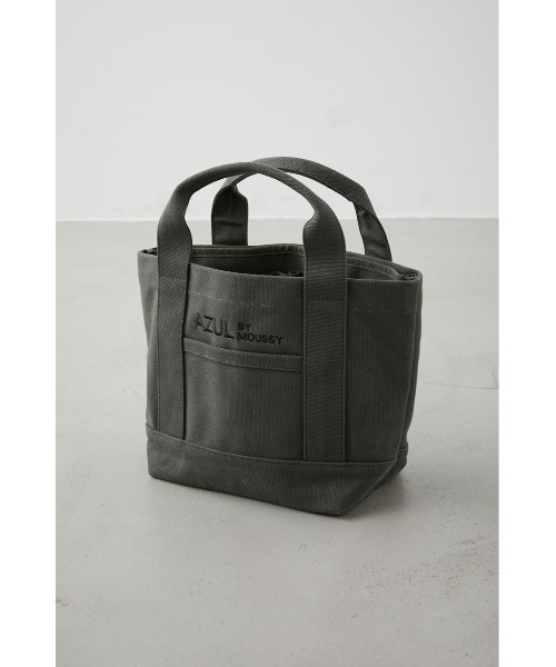 AZUL by moussy（アズールバイマウジー）の「AZUL CANVAS PARTITION MINI BAG/AZULキャンバスパーティションミニバッグ（ハンドバッグ・メンズ・カーキ/ブルー/ホワイト系その他/ブラック・FREE）」の12枚目の写真