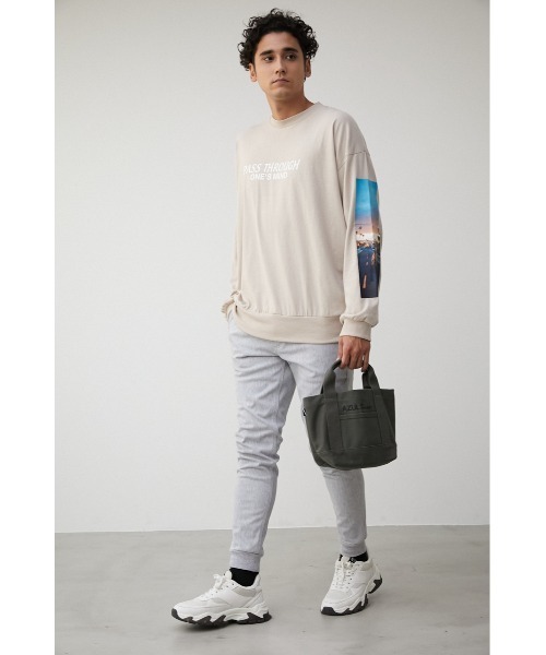 AZUL by moussy（アズールバイマウジー）の「AZUL CANVAS PARTITION MINI BAG/AZULキャンバスパーティションミニバッグ（ハンドバッグ・メンズ・カーキ/ブルー/ホワイト系その他/ブラック・FREE）」の13枚目の写真