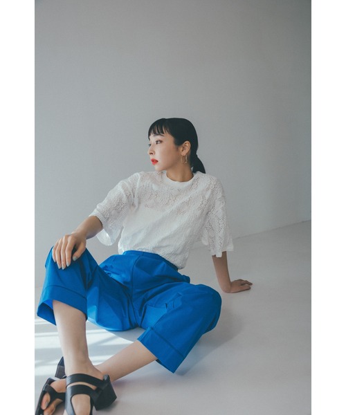 NOMINE（ノミネ）の「レースTシャツ（Tシャツ/カットソー・レディース・ホワイト/チャコールグレー/ブラック/ホワイト系その他/グレー系その他/ブラック系その他/クリーム・フリー）」の8枚目の写真