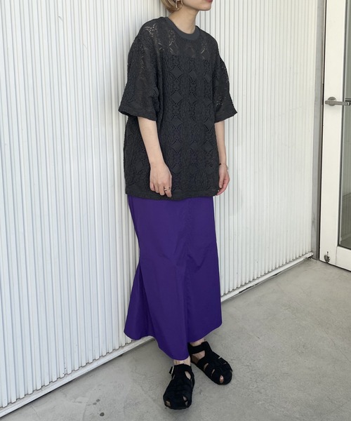 NOMINE（ノミネ）の「レースTシャツ（Tシャツ/カットソー・レディース・ホワイト/チャコールグレー/ブラック/ホワイト系その他/グレー系その他/ブラック系その他/クリーム・フリー）」の16枚目の写真