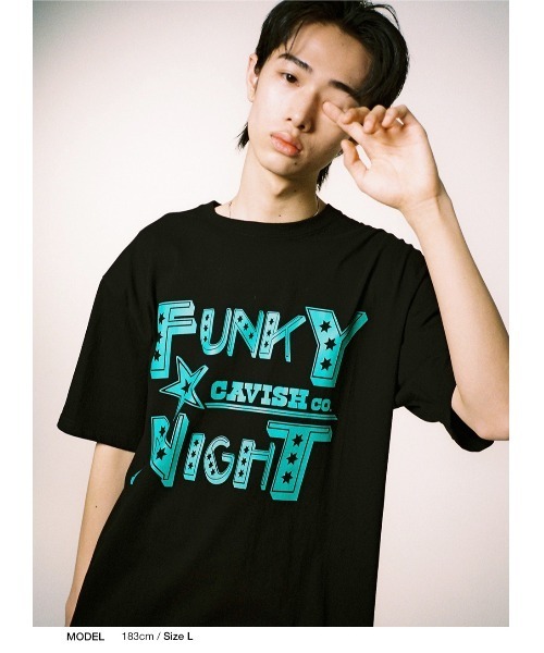 [CAVISH] AUTHENTIC SS JERSEY ★大人気★ A'GEM/9 × .kom『CAVISH/カビシ』FUNKY NIGHT SS ティーシャツ