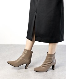 LibertyDoll/スクエアトゥ7.5cmセットバックヒールストレッチブーツ(9075)