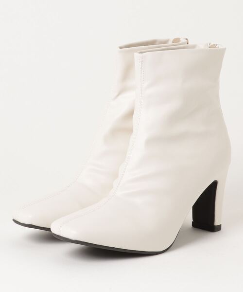 LibertyDoll(リバティードール)の「LibertyDoll/スクエアトゥ7.5cmセットバックヒールストレッチブーツ(9075)(ブーツ・レディース・グレイッシュベージュ/アイボリー/ブラック・S/M/LL/L)」の5枚目の写真