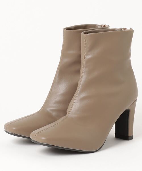 LibertyDoll(リバティードール)の「LibertyDoll/スクエアトゥ7.5cmセットバックヒールストレッチブーツ(9075)(ブーツ・レディース・グレイッシュベージュ/アイボリー/ブラック・S/M/LL/L)」の7枚目の写真