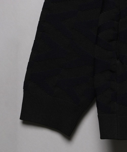 NUMERALS（ヌメラルズ）の「[NUMERALS]柄コンフォートニットカーデ（カーディガン/ボレロ・メンズ・ベージュ/ブラック・LARGE/MEDIUM）」の12枚目の写真