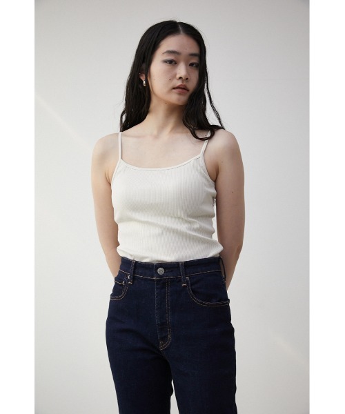 AZUL by moussy（アズールバイマウジー）の「A/B BASIC BACK OPEN CAMISOLE/アズールベーシックバックオープンキャミソール（キャミソール・レディース・ブラック/アイボリー/オレンジ・MEDIUM/SMALL）」の5枚目の写真