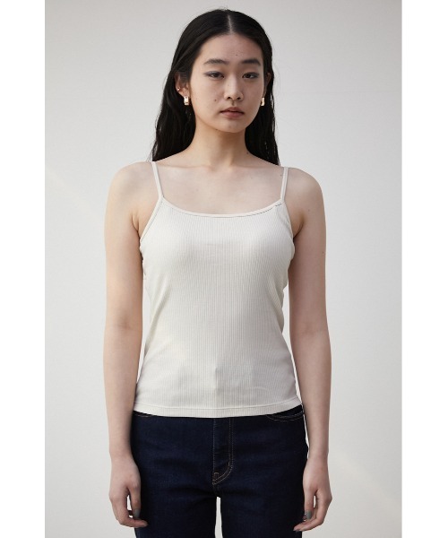 AZUL by moussy（アズールバイマウジー）の「A/B BASIC BACK OPEN CAMISOLE/アズールベーシックバックオープンキャミソール（キャミソール・レディース・ブラック/アイボリー/オレンジ・MEDIUM/SMALL）」の7枚目の写真