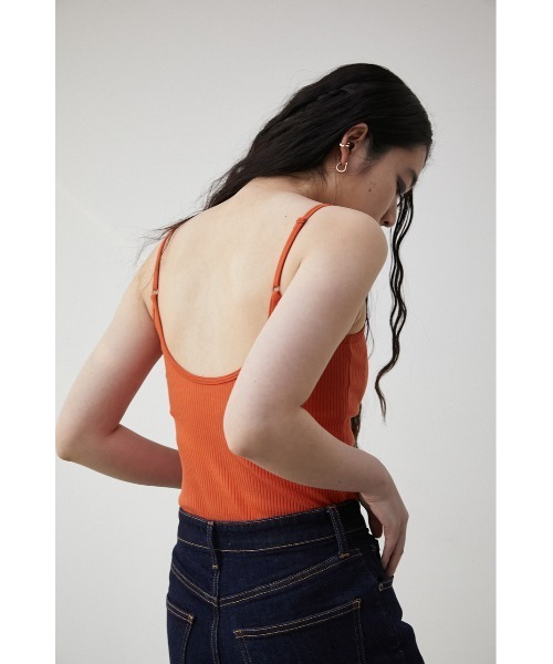 AZUL by moussy（アズールバイマウジー）の「A/B BASIC BACK OPEN CAMISOLE/アズールベーシックバックオープンキャミソール（キャミソール・レディース・ブラック/アイボリー/オレンジ・MEDIUM/SMALL）」の22枚目の写真