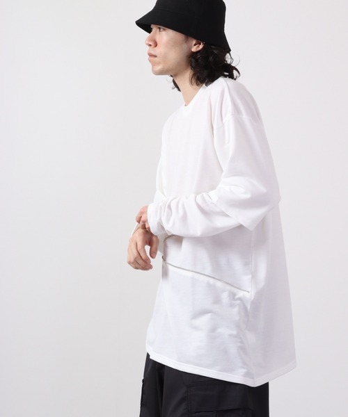 REGIEVO フェイクレイヤードファスナーロンTee(Tシャツ/カットソー)|REGIEVO(レジエボ) REGIEVO フェイクレイヤードファスナーロンTee(Tシャツ/カットソー)|REGIEVO(レジエボ)