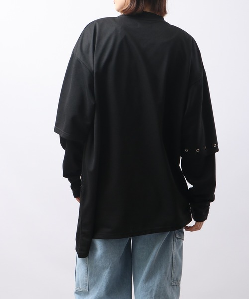 REGIEVO フェイクレイヤードファスナーロンTee(Tシャツ/カットソー)|REGIEVO(レジエボ) REGIEVO フェイクレイヤードファスナーロンTee(Tシャツ/カットソー)|REGIEVO(レジエボ)