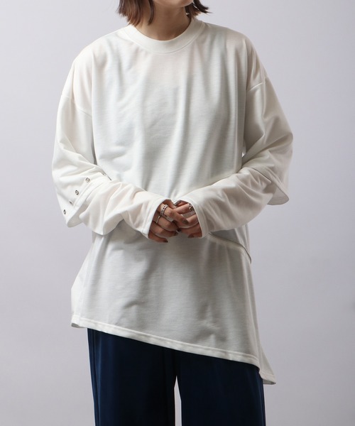 REGIEVO フェイクレイヤードファスナーロンTee(Tシャツ/カットソー)|REGIEVO(レジエボ) REGIEVO フェイクレイヤードファスナーロンTee(Tシャツ/カットソー)|REGIEVO(レジエボ)