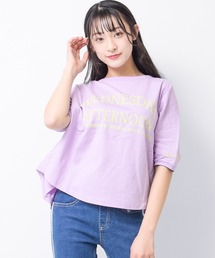 七分袖」に該当するTシャツ/カットソー（パープル/紫色系