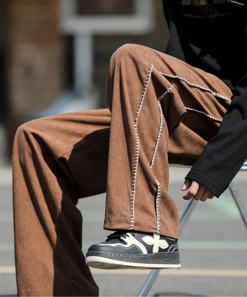 neos(ネオス)の「【neos -addictive design-】ルーズシルエット ハンドステッチ 細コール ワイド パンツ(その他パンツ・メンズ・ブラック/アイボリー/ブラウン・MEDIUM/LARGE/X-LARGE)」の17枚目の写真