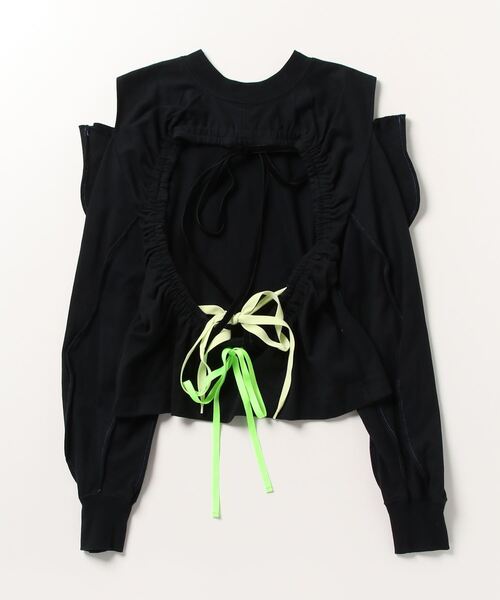 FACETASM（ファセッタズム）の「FACETASM MIMI-TEE-W04（タンクトップ・レディース・ホワイト/ブラック・2）」の3枚目の写真