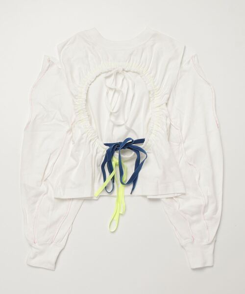 FACETASM（ファセッタズム）の「FACETASM MIMI-TEE-W04（タンクトップ・レディース・ホワイト/ブラック・2）」の4枚目の写真