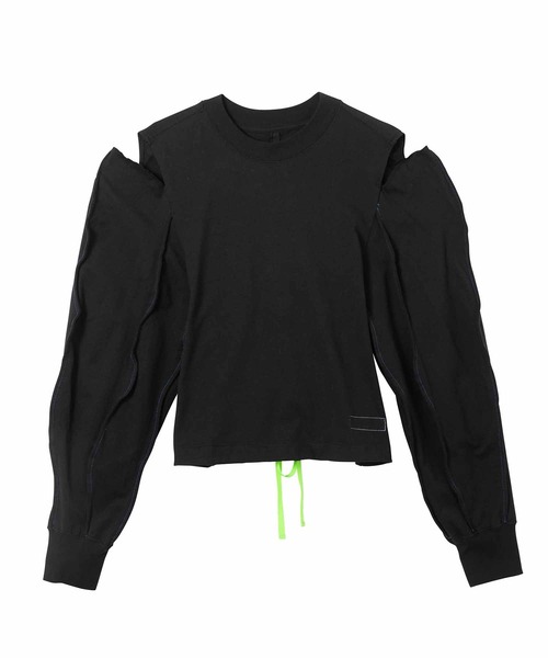 FACETASM（ファセッタズム）の「FACETASM MIMI-TEE-W04（タンクトップ・レディース・ホワイト/ブラック・2）」の2枚目の写真