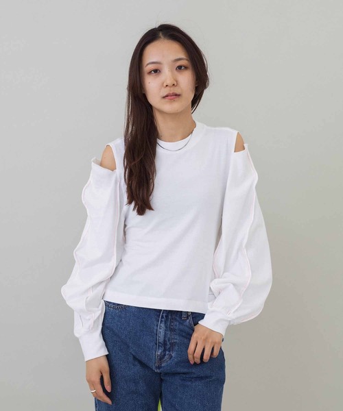 FACETASM（ファセッタズム）の「FACETASM MIMI-TEE-W04（タンクトップ・レディース・ホワイト/ブラック・2）」の7枚目の写真