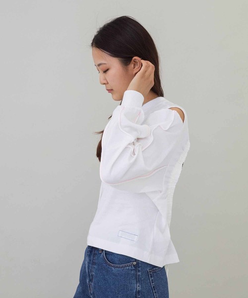 FACETASM（ファセッタズム）の「FACETASM MIMI-TEE-W04（タンクトップ・レディース・ホワイト/ブラック・2）」の8枚目の写真