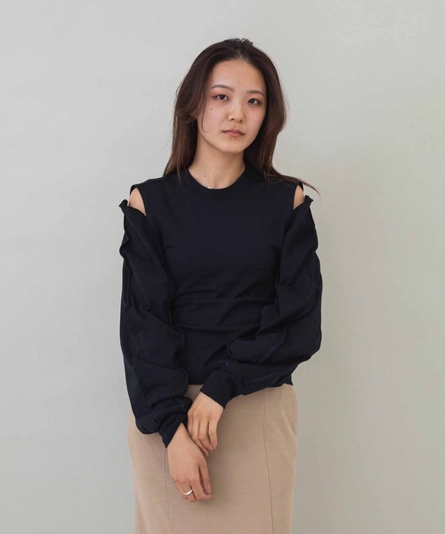 FACETASM（ファセッタズム）の「FACETASM MIMI-TEE-W04（タンクトップ・レディース・ホワイト/ブラック・2）」の9枚目の写真