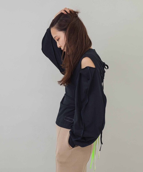 FACETASM（ファセッタズム）の「FACETASM MIMI-TEE-W04（タンクトップ・レディース・ホワイト/ブラック・2）」の10枚目の写真