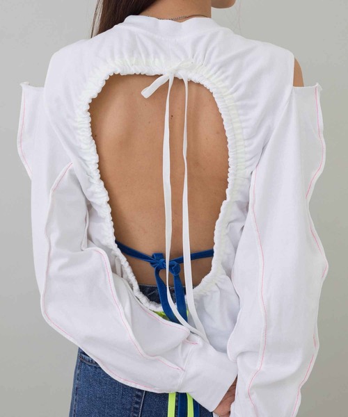 FACETASM（ファセッタズム）の「FACETASM MIMI-TEE-W04（タンクトップ・レディース・ホワイト/ブラック・2）」の17枚目の写真