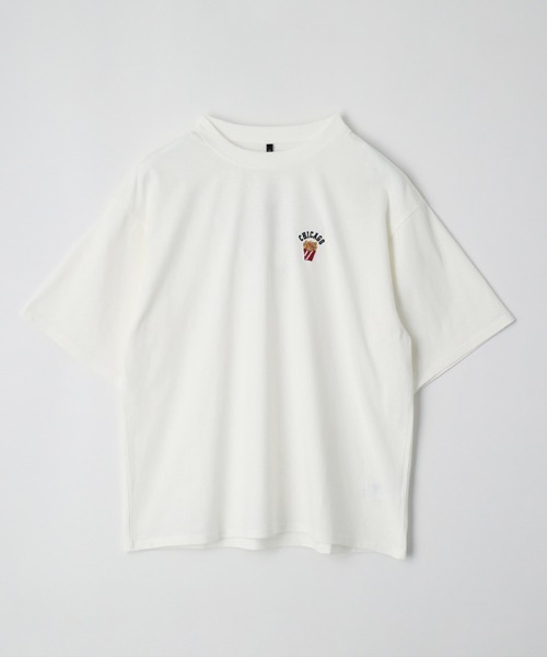 coca(coca)(コカ)の「メンズジャンクフード刺繍Tシャツ(Tシャツ/カットソー・メンズ・チャコール/グレー/ホワイト/ベージュ・L/XL/M)」の2枚目の写真