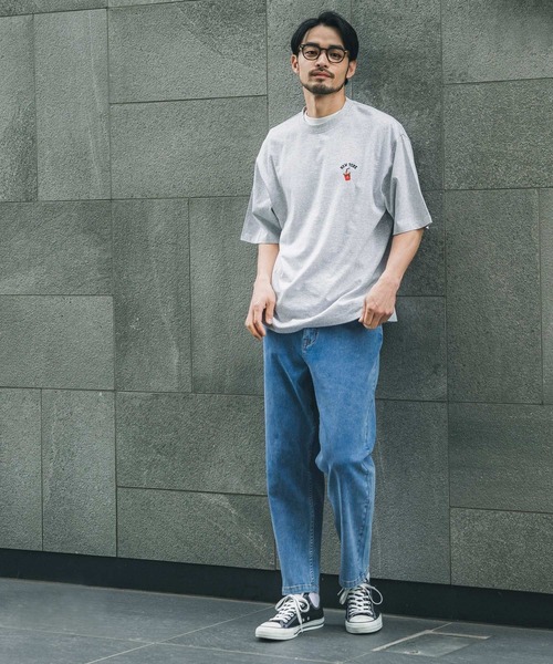 coca(coca)(コカ)の「メンズジャンクフード刺繍Tシャツ(Tシャツ/カットソー・メンズ・チャコール/グレー/ホワイト/ベージュ・L/XL/M)」の9枚目の写真