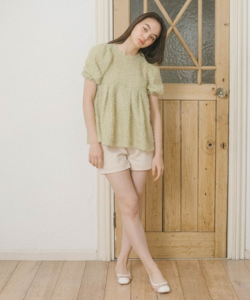 TINA：JOJUN（ティーナジョジュン）の「ヘリンボーン ショートパンツ TINA：JOJUN（その他パンツ・レディース・ライトベージュ/ネイビー・M）」の13枚目の写真