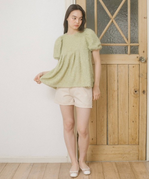 TINA：JOJUN（ティーナジョジュン）の「ヘリンボーン ショートパンツ TINA：JOJUN（その他パンツ・レディース・ライトベージュ/ネイビー・M）」の11枚目の写真