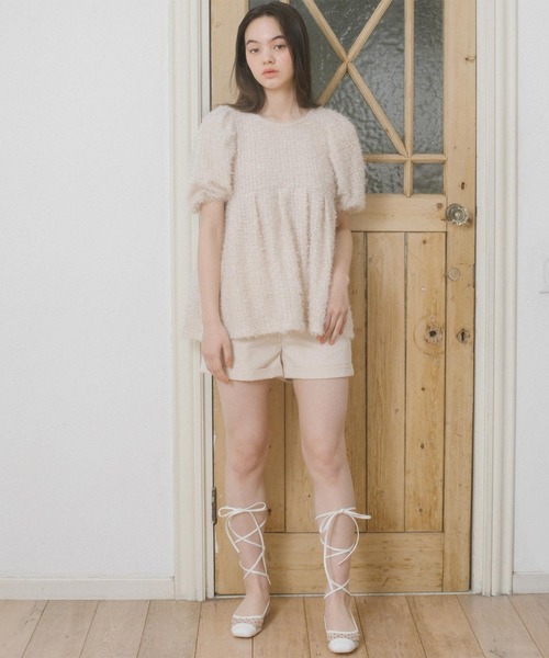 レース付き ショートパンツ TINA：JOJUN 値下げ】フリルラップ