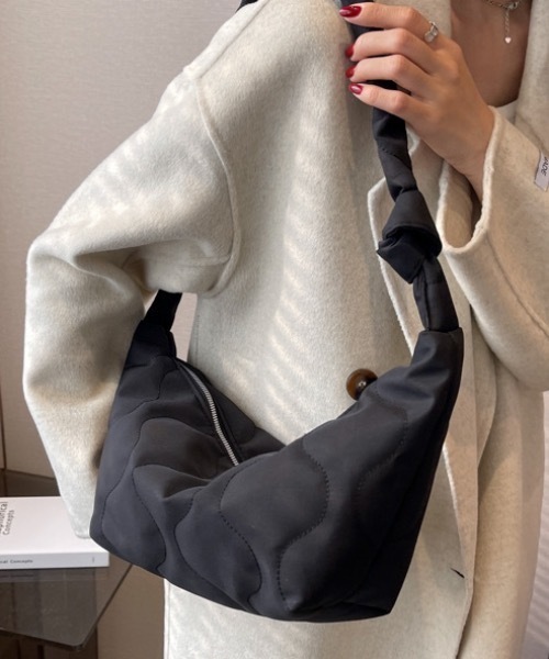 Burner(バーナー)の「【OKUOKU 0909】キルティング ショルダーバッグ oku-bag-695067604328-135 U(ショルダーバッグ・レディース・ホワイト/グリーン/ブラック・FREE)」の9枚目の写真