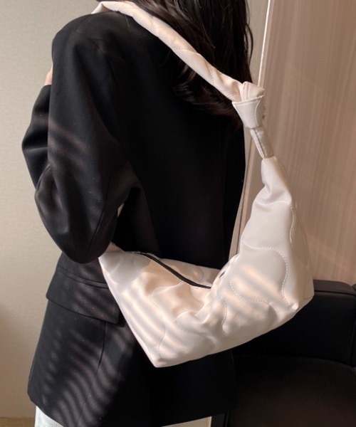 Burner(バーナー)の「【OKUOKU 0909】キルティング ショルダーバッグ oku-bag-695067604328-135 U(ショルダーバッグ・レディース・ホワイト/グリーン/ブラック・FREE)」の12枚目の写真