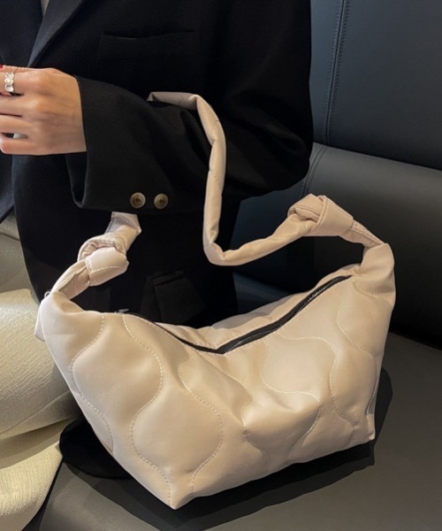 Burner(バーナー)の「【OKUOKU 0909】キルティング ショルダーバッグ oku-bag-695067604328-135 U(ショルダーバッグ・レディース・ホワイト/グリーン/ブラック・FREE)」の15枚目の写真